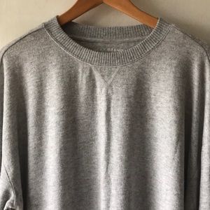 Lucky Brand Light Gray Sweater Side Cuts NWOT Says Small but fits Medium/Large